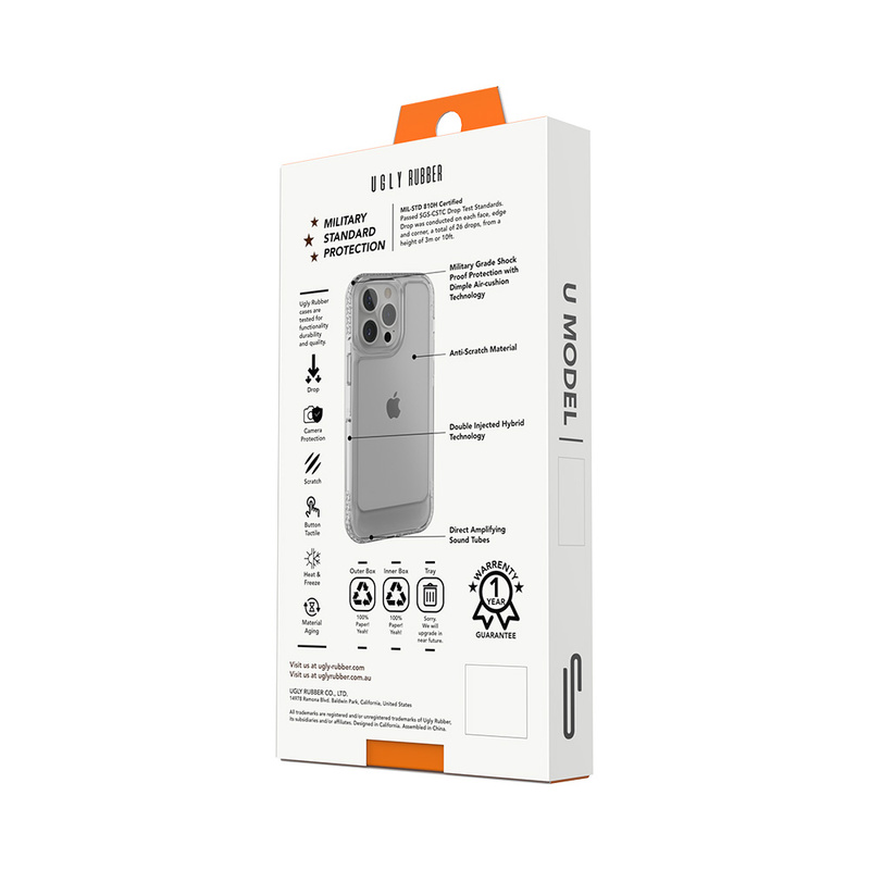 Ugly Rubber nakładka UMODEL do iPhone 14 Pro 6,1&quot; clear