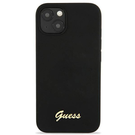 Guess GUHMP13MLSLMGBK iPhone 13 6,1" black/czarny hardcase Silicone Script Gold Logo