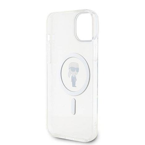 Karl Lagerfeld nakładka do iPhone 15 Plus 6,7" KLHMP15MHFCKNOT transparentna HC Magsafe IML Ikonik