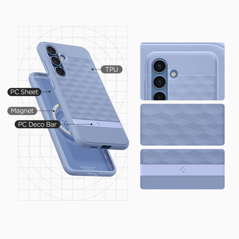 Etui Caseology Parallax Mag MagSafe na Samsung Galaxy S25+ - fioletowe