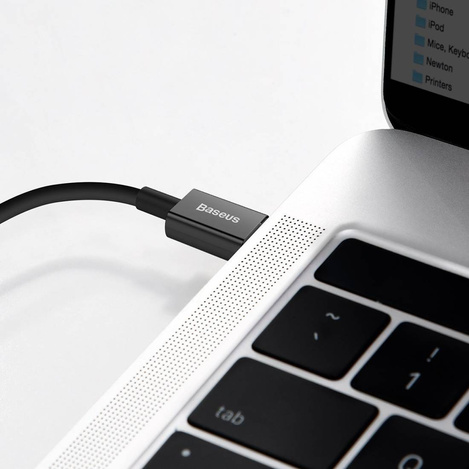 Baseus Superior kabel USB Typ C - Lightning do szybkiego ładowania Power Delivery 20 W 1 m czarny (CATLYS-A01)