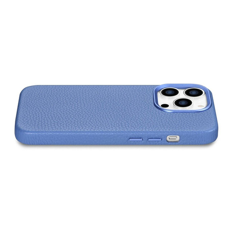 iCarer Case Leather genuine leather case for iPhone 14 Pro hellblau (WMI14220710-LB) (MagSafe compatible)