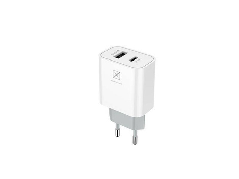 ŁAD. SIECIOWA MX ALFA 20W PD+QC, USB-A+C WHITE/BIAŁY