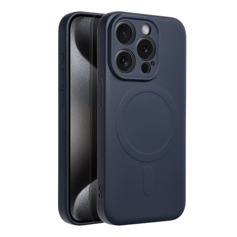 Futerał Silicone Mag Cover kompatybilny z MagSafe do IPHONE 15 PRO tytanowy niebieski