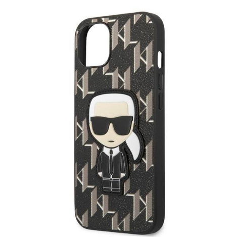 Original Case IPHONE 13 MINI Karl Lagerfeld Hardcase Monogram Ikonik Patch black