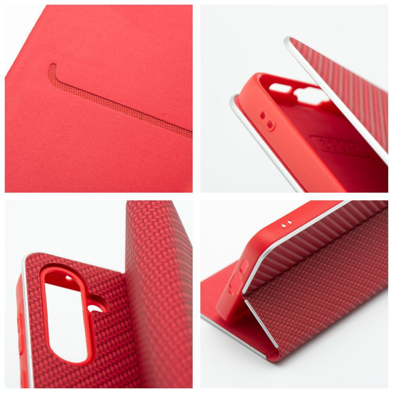 Kabura LUNA Book Carbon do XIAOMI Redmi NOTE 13 4G czerwony