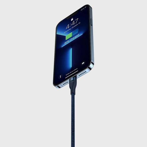 Baseus Flash Series II USB Type C / USB Type A cable - USB Type C / Lightning / micro USB 100 W 1.5 m blue (CASS030203)
