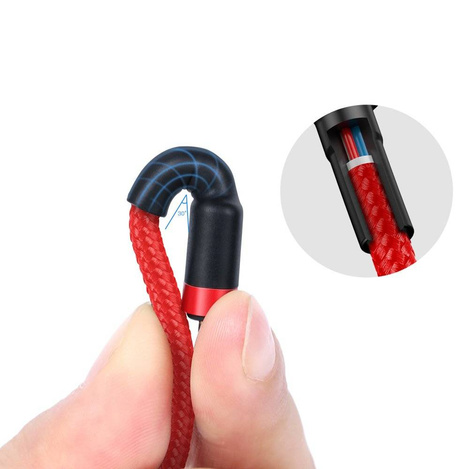 Baseus Cafule Cable wytrzymały nylonowy kabel przewód USB-C PD / USB-C PD PD2.0 60W 20V 3A QC3.0 2M czarno-szary (CATKLF-HG1)