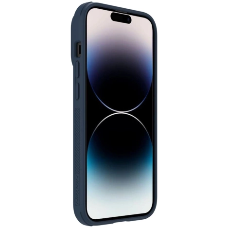 Nillkin Textured S Case for iPhone 14 Pro, armored cover with camera cover, blue