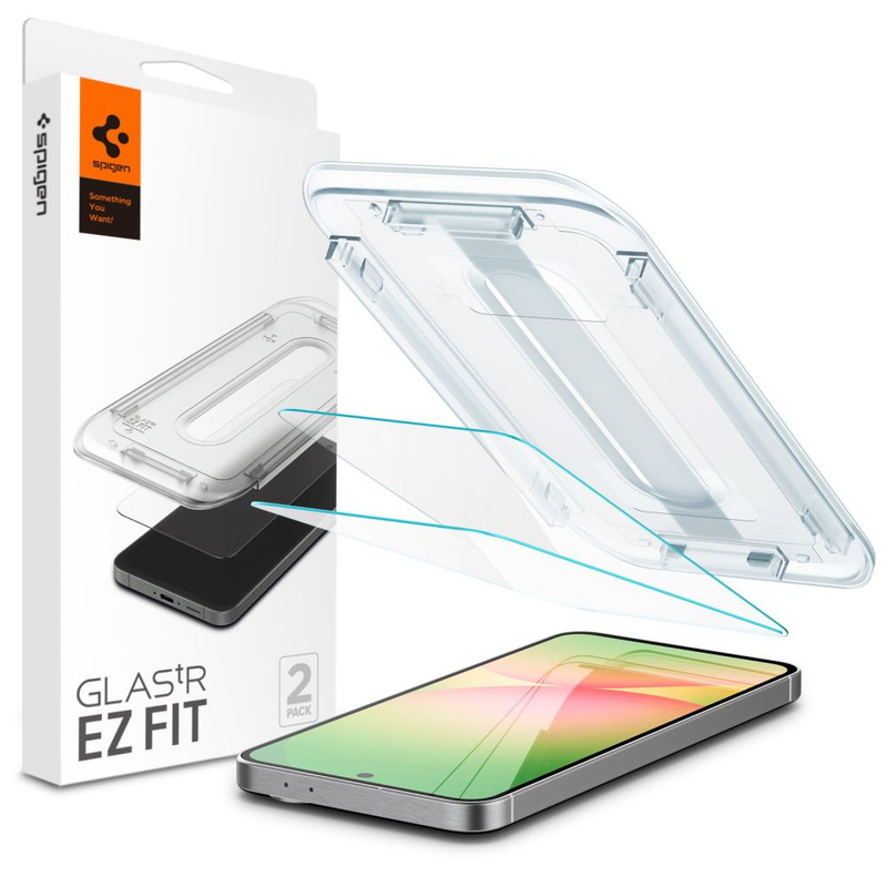 SZKŁO HARTOWANE SPIGEN GLAS.TR ”EZ FIT” 2-PACK GALAXY S24 FE CLEAR