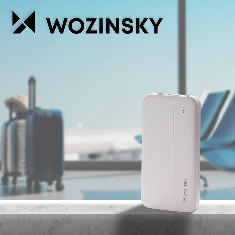 Wozinsky powerbank 10000mAh 2 x USB biały (WPBWE1)