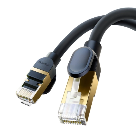 Baseus High Speed ​​​​Cat 8 40 Gb/s Ethernet-Kabel 5 m – Schwarz