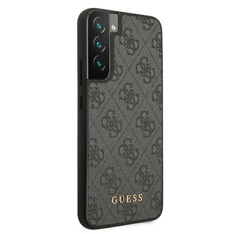 Guess GUHCS22SG4GFGR S22 S901 grau / grauer Hartschalenkoffer 4G Metal Gold Logo