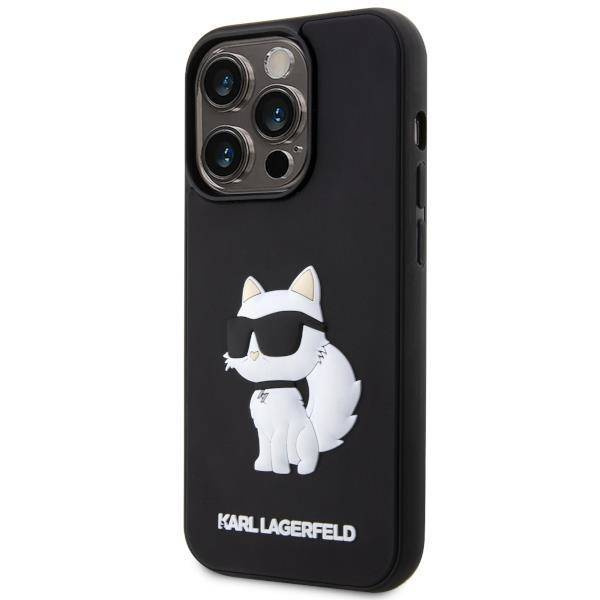 Karl Lagerfeld KLHCP14X3DRKHNK iPhone 14 Pro Max 6.7&quot; black/black hardcase Rubber Choupette 3D