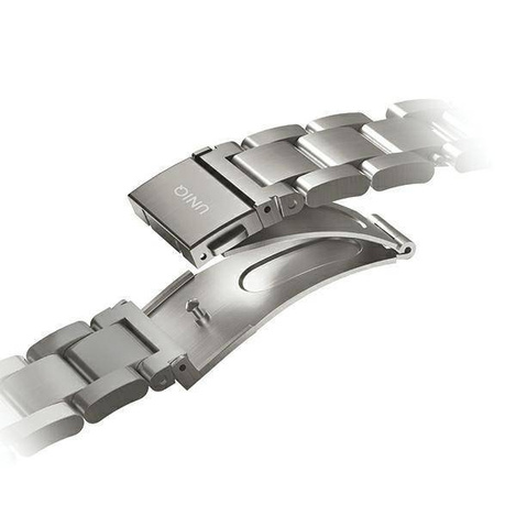 Armband für APPLE WATCH 4 / 5 / 6 / 7 / 8 / SE / ULTRA (42 / 44 / 45 / 49 MM) UNIQ Osta Stainless Steel silber