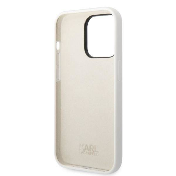 Karl Lagerfeld Silicone NFT Ikonik - Etui iPhone 14 Pro (biały)