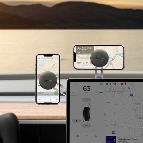 Baseus T-Space magnetische Autohalterung für das Cockpit – Silber