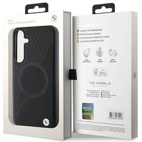 BMW BMHMS24S23RTPK S24 S921 schwarz/schwarzes Hardcase Signature Leather Half Textured &amp; Circle MagSafe