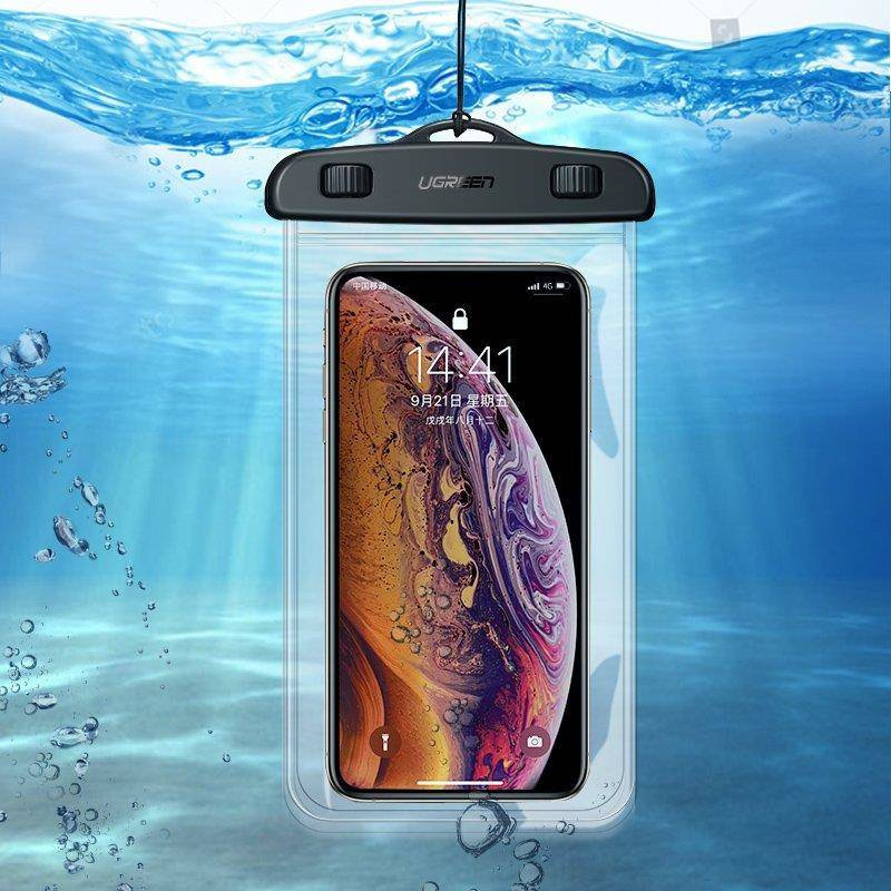 Ugreen wodoodporne etui torebka na telefon IPX8 do 10m czarny (60959)