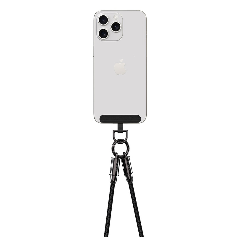 Devia kabel uniwersalna smycz 2w1 PD USB-C - Lightning 1,2 m 27W czarny