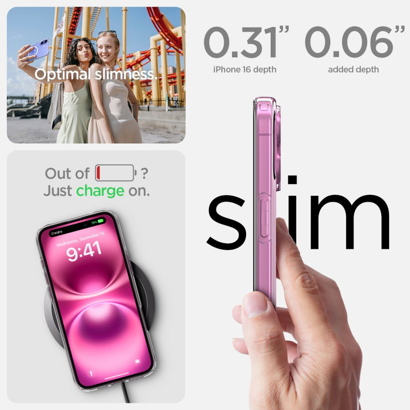 ETUI SPIGEN LIQUID CRYSTAL MAG MAGSAFE IPHONE 16 PLUS CLEAR
