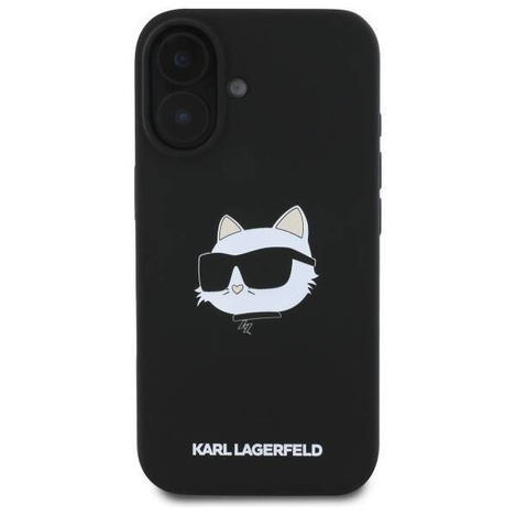 Karl Lagerfeld KLHMP16SSCHPPLK iPhone 16 czarny/black HC MagSafe Sil Choupette Head Print
