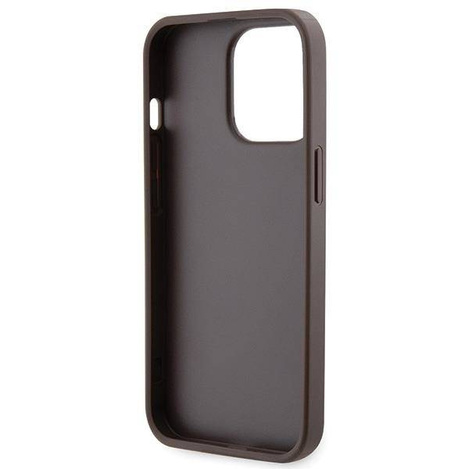 Original Case IPHONE 13 PRO Guess Hardcase Crossbody 4G Metal Logo (GUHCP13LP4TDSCPW) brown