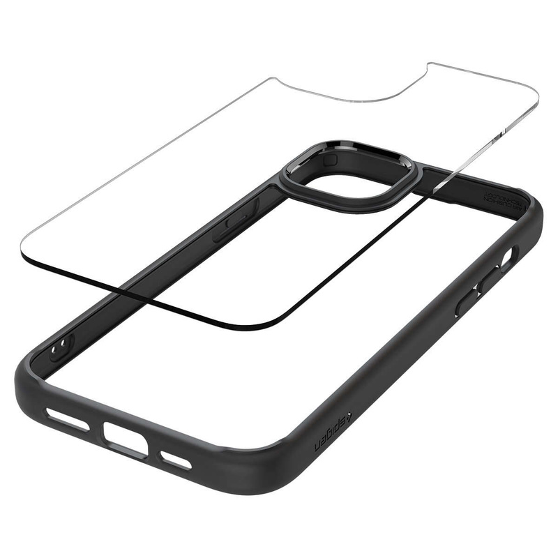 Spigen Crystal Hybrid, mattschwarz – iPhone 15 Plus