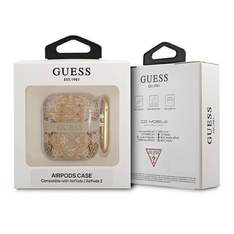 Case APPLE AIRPODS Guess AirPods Paisley Strap Collection (GUA2HHFLD) gold