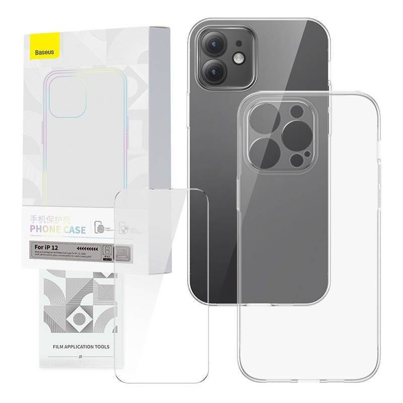 Etui IPHONE 12 Baseus Corning & Szkło Hartowane transparentne