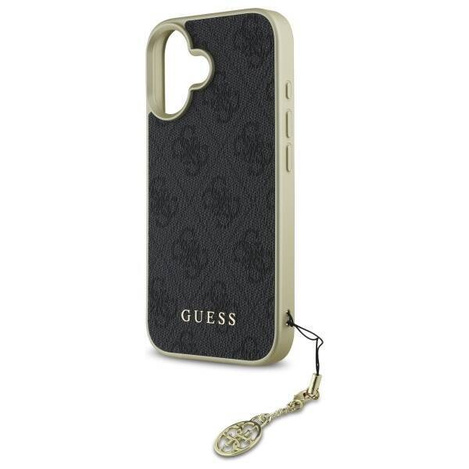 Original Case IPHONE 16 PLUS Guess Hardcase 4G Charms Collection (GUHCP16MGF4GGR) black