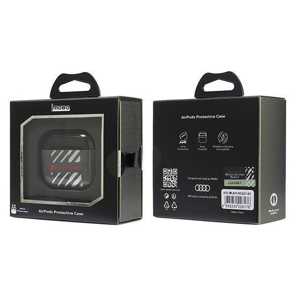 Original Case APPLE AIRPODS 3 Audi IML Sport Cover (AUS-IMLAP3-RSQ/D1-BK) black