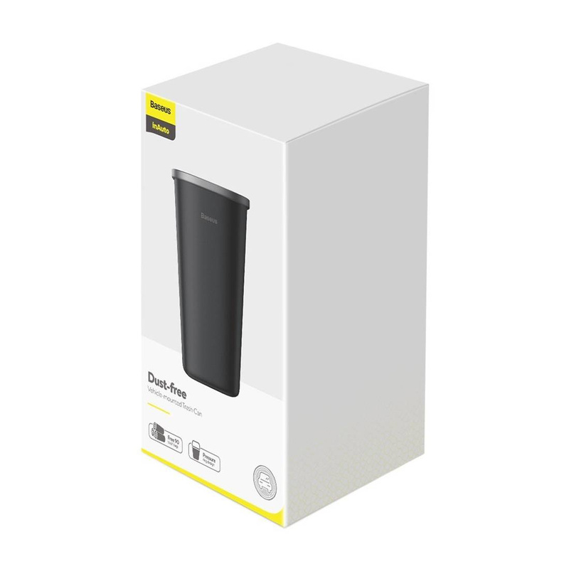 Baseus Dust-free Vehicle-mounted Trash Can（Trash Bag 3 roll/90）Black