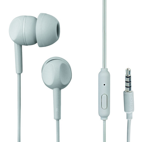 THOMSON słuchawki przewodowe Jack 3,5 mm z mikrofonem EAR3005GY szare