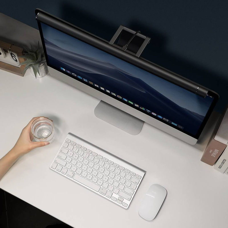 Lampa na monitor Baseus I-Wok Pro, z klipsem i ściemniaczem (czarna)