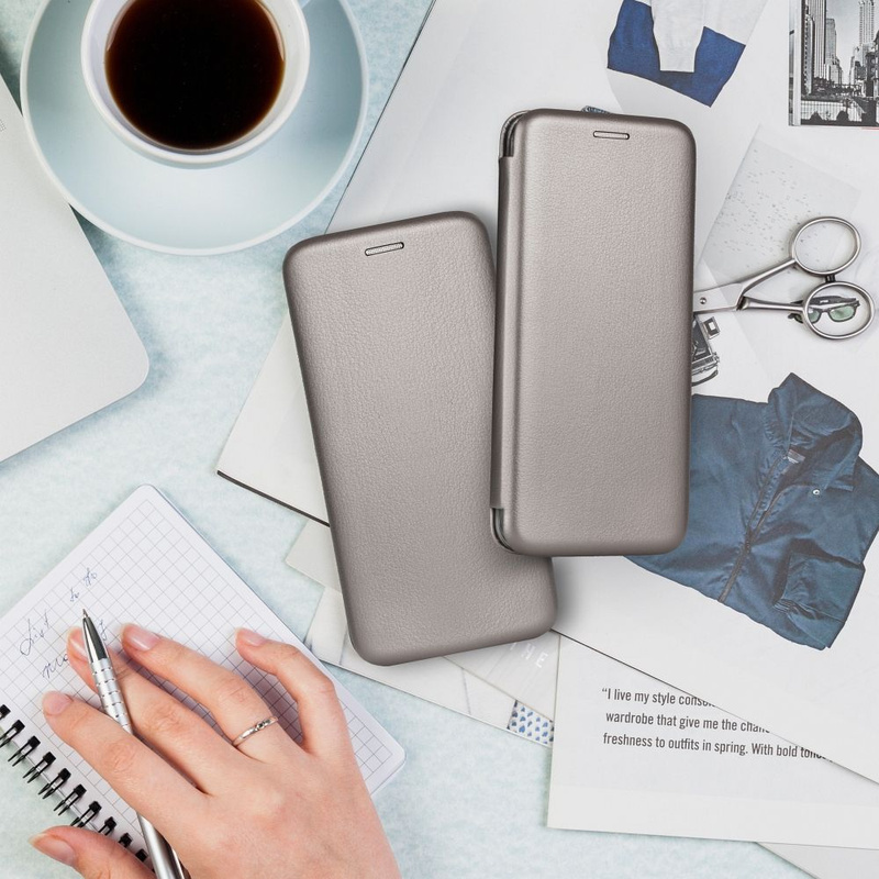 Kabura ELEGANCE Book do SAMSUNG A16 stalowy