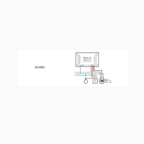 Sonoff inteligentny 4-kanałowy przekaźnik przełącznik prądu Wi-Fi biały (4CHR3)