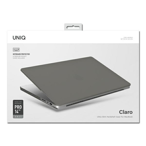 UNIQ etui Claro MacBook Pro 14" (2021) przezroczysty szary/smoke matt grey
