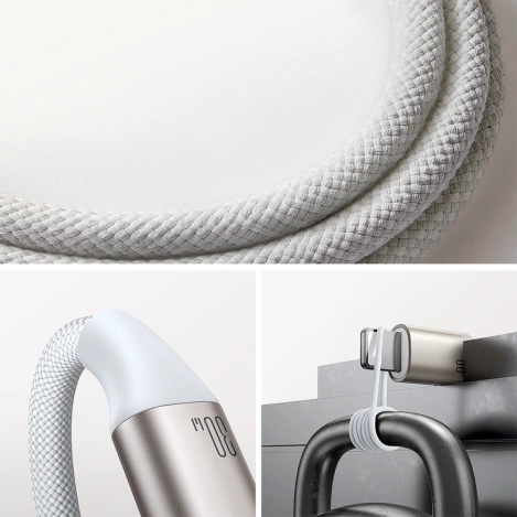 Joyroom 2-in-1 Lightning Kabel und induktives Ladegerät für Apple Watch 1,5 m weiß (S-IW011)