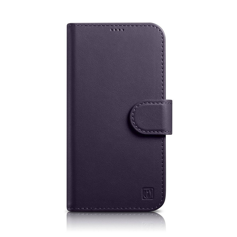 iCarer Wallet Case 2in1 case iPhone 14 Plus Leather Flip Cover Anti-RFID dark purple (WMI14220727-DP)