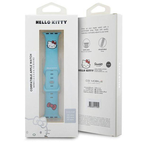Hello Kitty Silikon-Kitty-Kopfband für Apple Watch 38/40/41 mm – blau