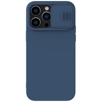 Nillkin CamShield Magnetic Silicone Case iPhone 14 Pro Max Magnetic MagSafe Cover with Camera Protector Blue