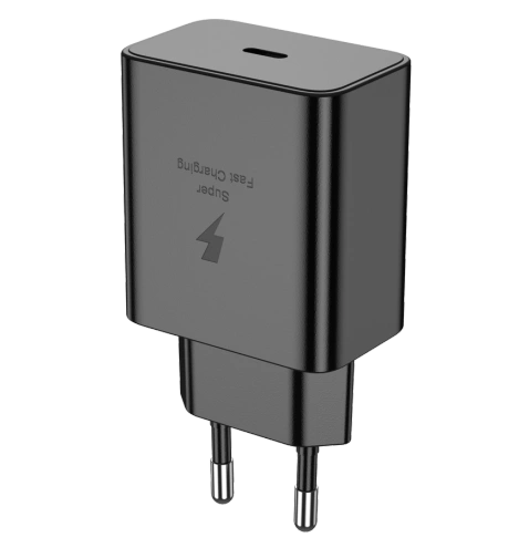 JELLICO wall charger EU45 GaN PD 45W 1xUSB-C + cable USB-C - USB-C Black