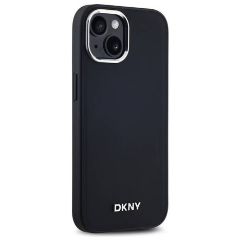Original Case IPHONE 15 PLUS DKNY Hardcase Plain Logo MagSafe (DKHMP15MPSCMCLK) black