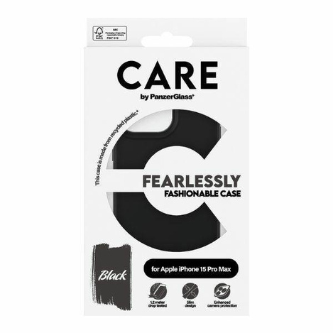 CARE by PanzerGlass Fearless Fashion Case für iPhone 15 Pro Max – Schwarz