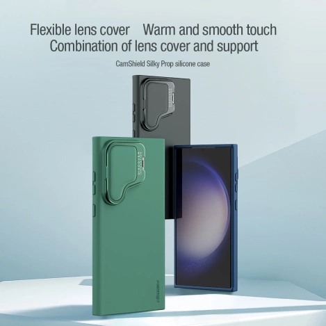 Nillkin CamShield Silky Prop Silicone Case for Samsung Galaxy S24 Ultra - black