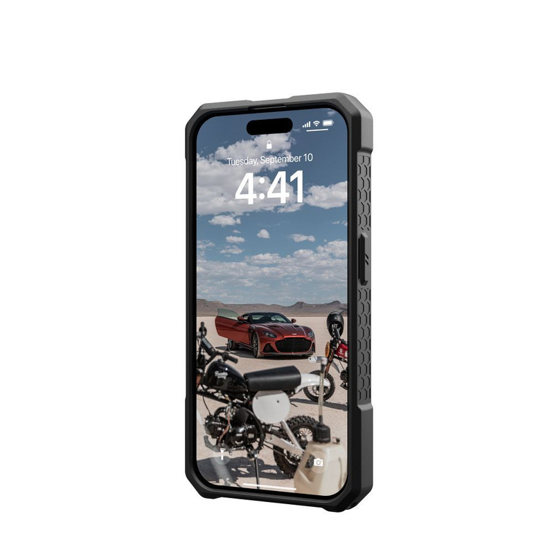 UAG Monarch Pro – Schutzhülle für iPhone 15 Pro, MagSafe kompatibel (Mallard)