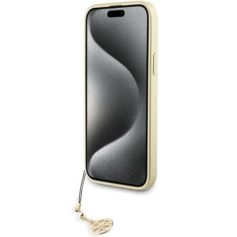 Guess 4G Charms Collection Hülle für iPhone 15 Pro Max – Grau