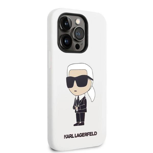 Karl Lagerfeld Silicone NFT Ikonik - Etui iPhone 14 Pro Max (biały)