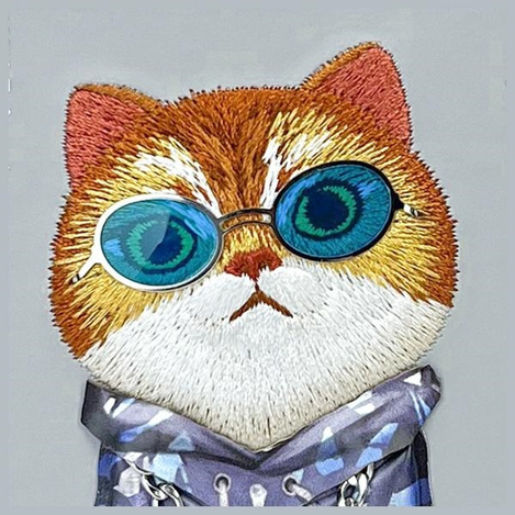 Nimmy etui iPhone 15 6.1" szary/gray      Glasses Cool Cat